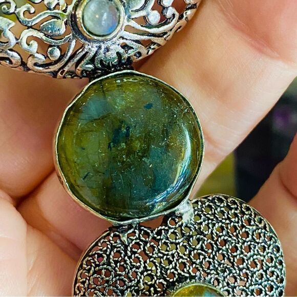 Labradorite Sterling Silver Statement Pendant - Picture 4 of 7